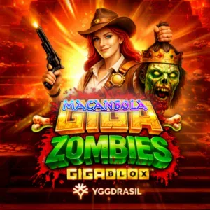 Tampilan visual slot Giga Zombies GigaBlox dengan tema reruntuhan Aztec